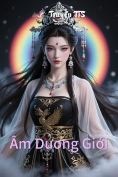 Bìa truyện Âm Dương Giới với hình ảnh nhân vật chính Đổng Dật và không khí huyền bí của Âm Linh Giới.