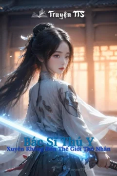 Hình ảnh bìa truyện Bác Sĩ Thú Y Xuyên Không Đến Thế Giới Thú Nhân, với Phúc Nhạc và các thú nhân.