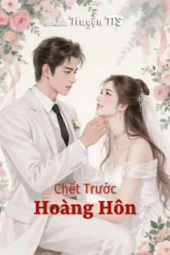 Bìa sách Chết Trước Hoàng Hôn với hình ảnh ma cà rồng và cô gái.