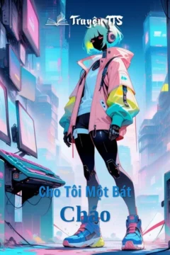 Bìa truyện "Cho Tôi Một Bát Cháo" với hình ảnh các nhân vật trong game và đời thực.