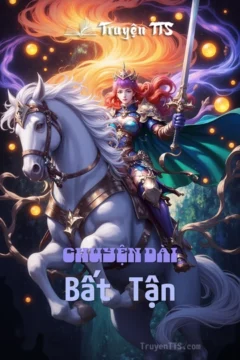 Bìa sách Chuyện Dài Bất Tận với hình ảnh Bastian và Atréju trong Vương quốc Tưởng tượng.