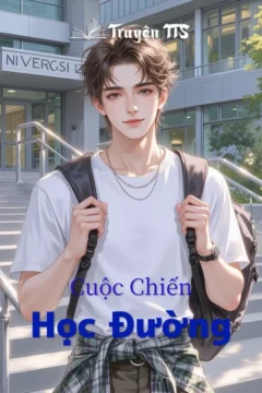 Bìa truyện Cuộc Chiến Học Đường với hình ảnh các nhân vật chính.