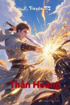 Bìa truyện Thần Hoàng với hình ảnh nhân vật chính cầm hai thanh băng kiếm và một thanh hỏa đao.