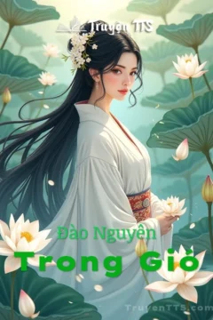 Bìa truyện Đào Nguyên Trong Gió với hình ảnh nhân vật nữ chính trong trang phục cổ trang.