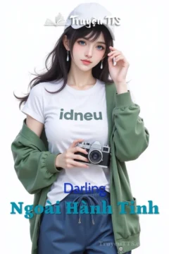 Bìa truyện Darling Ngoài Hành Tinh với hình ảnh một cô gái và một chàng trai bí ẩn, gợi ý về một câu chuyện tình yêu xuyên không gian.