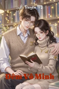 Bìa truyện Đêm Vô Minh với hình ảnh cô gái và chàng trai dưới ánh nắng chiều.