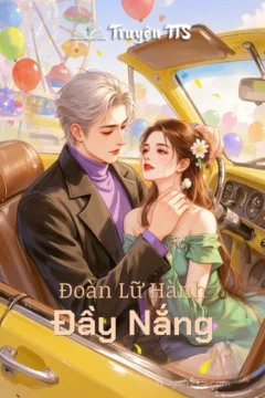 Bìa truyện Đoàn Lữ Hành Đầy Nắng với hình ảnh nhân vật chính trên con đường đầy nắng.