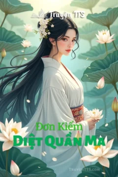 Bìa truyện Đơn Kiếm Diệt Quần Ma với hình ảnh Tạ Vân Nhạc cầm kiếm giữa trận mạc.