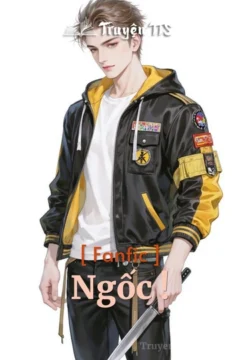 Bìa truyện Fanfic Ngốc ! với nhân vật chính trong không khí lãng mạn, siêu nhiên.