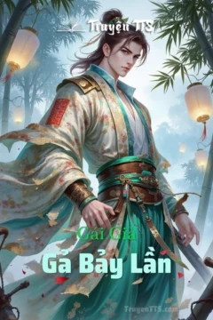 Bìa truyện Gả Bảy Lần, khắc họa cô gái họ Chân với vẻ ngoài bí ẩn.
