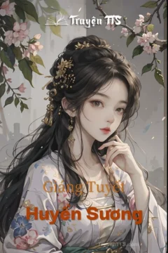 Bìa truyện Giáng Tuyết Huyền Sương với nhân vật chính cầm ám khí vàng trên nền tuyết.