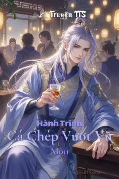 Bìa truyện Cá Chép Vượt Vũ Môn với hình ảnh nữ chính xinh đẹp giữa dàn nam nhân quyền lực.
