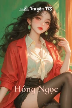 Bìa sách Hồng Ngọc với hình ảnh Gwendolyn và Gideon