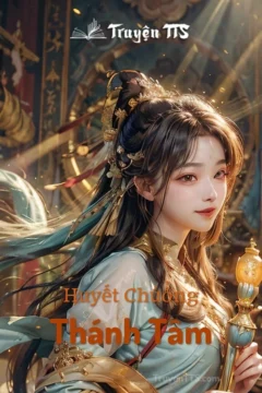 Bìa truyện Huyết Chưởng Thánh Tâm với hình ảnh đêm thu và bảy bóng người trên núi.