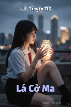 Minh họa bìa truyện Lá Cờ Ma với hình ảnh khu nhà cổ và lá cờ bí ẩn.