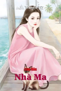 Bìa truyện Nhà Ma với hình ảnh các nhân vật chính Yến Phi, Du Hạo và AJ.