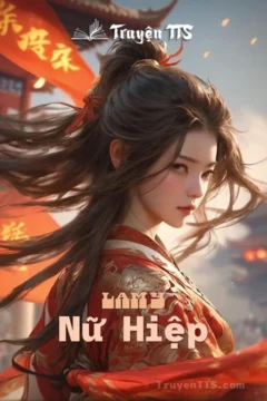Bìa truyện Lam Y Nữ Hiệp với hình ảnh nữ hiệp áo lam Chu Tú Anh đang chiến đấu.