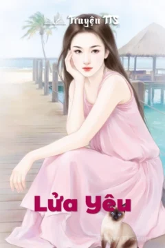 Bìa truyện Lửa Yêu với hình ảnh hai nhân vật chính đối lập nhau.