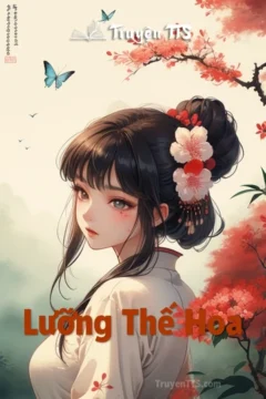 Bìa truyện Lưỡng Thế Hoa với hình ảnh cô gái trong trang phục cổ đại đứng giữa khung cảnh chiến trường Tam Quốc.