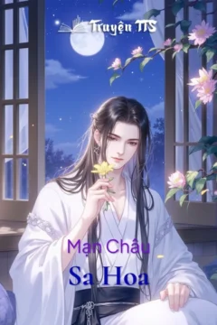 Bìa truyện Mạn Châu Sa Hoa với hình ảnh hoa đỏ rực rỡ trong đêm tối.