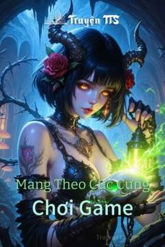Bìa truyện Mang Theo Cục Cưng Chơi Game với hình ảnh nhân vật và em bé trong bối cảnh game