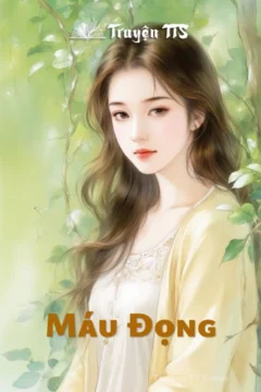 Bìa truyện Máu Đọng với hình ảnh nhân vật chính đối diện nhau.