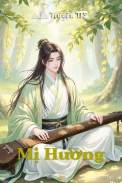 Bìa truyện Mị Hương với hình ảnh Diêu Mật và chàng trai bị mê hoặc