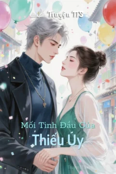 Bìa truyện Mối Tình Đầu Của Thiếu Úy với hình ảnh hai nhân vật chính.