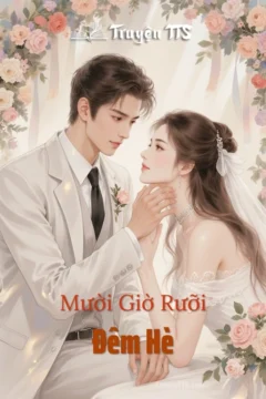 Bìa truyện Đêm Hè với hình ảnh mô tả một đêm dông bão và những bí ẩn tình yêu.