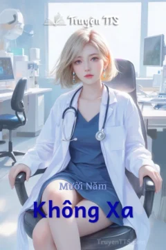 Bìa truyện Mười Năm Không Xa với hình ảnh hai nhân vật chính có khoảng cách tuổi tác.