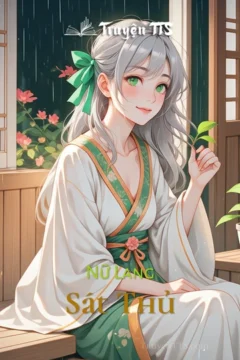 Bìa truyện Nữ Lang Sát Thủ với hình ảnh nữ nhân thổi tiêu bên chùa cổ.
