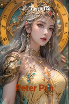 Hình ảnh Peter Pan bay lượn cùng các bạn nhỏ trên bầu trời Neverland.