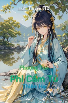 Bìa truyện Phượng Tàn Phi Cẩm Tú Thiên Hạ với hình ảnh nữ nhân cải trang nam nhi trên lưng ngựa, cầm kiếm.