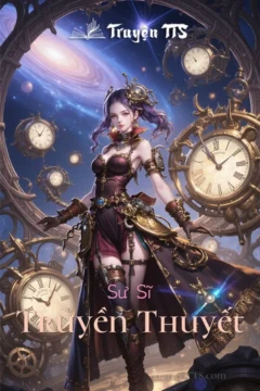 Bìa truyện Sư Sĩ Truyền Thuyết với hình ảnh nhân vật chính giữa vũ trụ bao la.