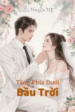 Bìa sách "Tầng Phía Dưới Bầu Trời" với hình ảnh thể hiện sự đối lập giữa vẻ ngoài và nội tâm con người.