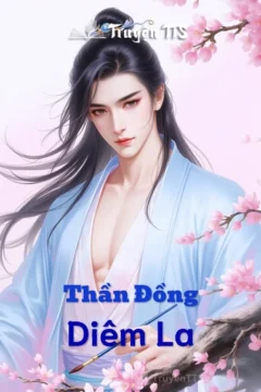 Bìa truyện Thần Đồng Diêm La với hình ảnh thần đồng và thủ lĩnh Kim Long Xã.