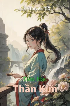 Bìa truyện Thần Kim với hình ảnh giang hồ, kiếm hiệp và tình yêu.