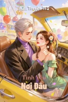Bìa truyện Tình Yêu Nơi Đâu với hình ảnh cặp đôi nam nữ dưới bầu trời lãng mạn.