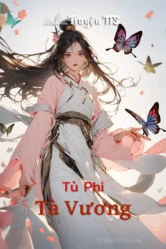 Bìa truyện "Tà Vương" với hình ảnh nhân vật chính trong bối cảnh cổ đại, thể hiện sự bi thương và quyền lực.
