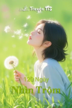 Bìa truyện 120 Ngày Nhìn Trộm với hình ảnh cô gái bí ẩn và tòa nhà hoang phế.