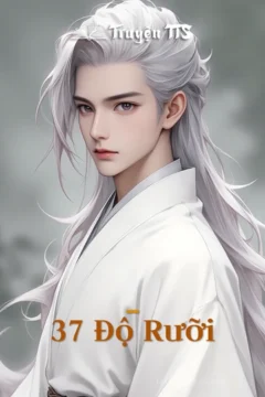 Bìa truyện 37 độ rưỡi với hình ảnh hai nhân vật nam chính tình cảm.