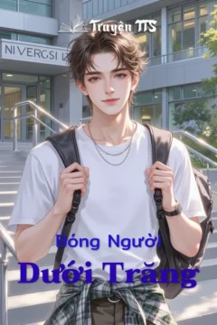 Bìa truyện Bóng Người Dưới Trăng với hình ảnh mờ ảo dưới ánh trăng.