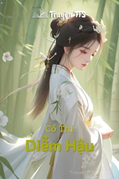 Bìa truyện Diễm Hậu với hình ảnh cô gái trong trang phục cổ đại giữa khung cảnh hoang tàn.
