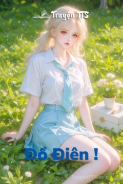 Bìa truyện Đồ Điên ! với hình ảnh cô gái đang suy tư về tình yêu đơn phương.