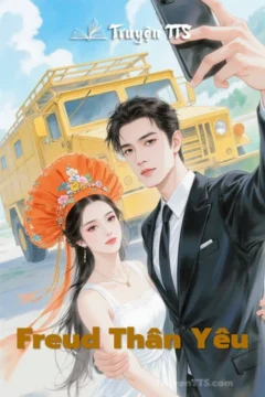 Bìa truyện Freud Thân Yêu với nhân vật nữ chính đang chờ đợi.