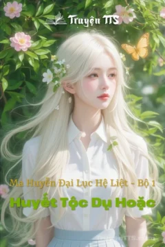 Bìa truyện Huyết Tộc Dụ Hoặc với hình ảnh thành phố hoang tàn và bóng dáng bí ẩn.