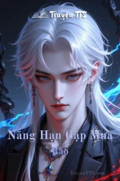 Ảnh bìa truyện Nắng Hạn Gặp Mưa Rào, thể hiện cặp đôi Lương Đông và Triệu Tử Thiêm trong bối cảnh thanh xuân vườn trường.