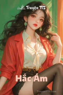 Bìa truyện Thầy Giáo Hắc Ám với hình ảnh thầy giáo lạnh lùng và cô gái ấm áp.