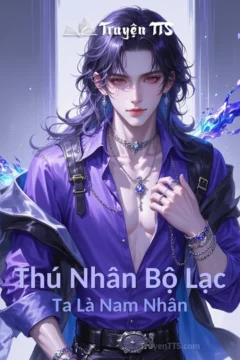 Hình ảnh bìa truyện Thú Nhân Bộ Lạc, khắc họa chàng trai Lục Sướng bị các thú nhân khổng lồ vây quanh.