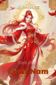 Bìa truyện Tình Định Lãnh Nam với hình ảnh hai nhân vật chính trong trang phục cổ trang.